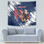 Custom USA Rugby Tapestry Powerful Eagle Grunge Brush Style - Blue