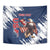 Custom USA Rugby Tapestry Powerful Eagle Grunge Brush Style - Blue