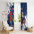 Custom USA Rugby Window Curtain Powerful Eagle Grunge Brush Style - Blue