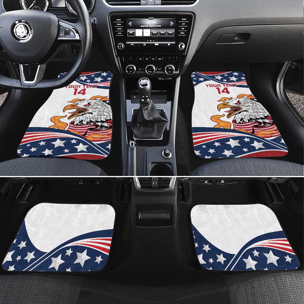 Custom USA Rugby Sevens Car Mats Go Eagles Flag Style - Wonder Print Shop