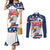 Custom USA Rugby Sevens Couples Matching Mermaid Dress and Long Sleeve Button Shirt Go Eagles Flag Style