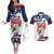 Custom USA Rugby Sevens Couples Matching Off The Shoulder Long Sleeve Dress and Hawaiian Shirt Go Eagles Flag Style - Wonder Print Shop