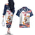 Custom USA Rugby Sevens Couples Matching Off The Shoulder Long Sleeve Dress and Hawaiian Shirt Go Eagles Flag Style - Wonder Print Shop