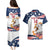 Custom USA Rugby Sevens Couples Matching Puletasi and Hawaiian Shirt Go Eagles Flag Style - Wonder Print Shop