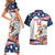 Custom USA Rugby Sevens Couples Matching Short Sleeve Bodycon Dress and Hawaiian Shirt Go Eagles Flag Style - Wonder Print Shop