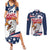 Custom USA Rugby Sevens Couples Matching Summer Maxi Dress and Long Sleeve Button Shirt Go Eagles Flag Style - Wonder Print Shop