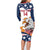 Custom USA Rugby Sevens Family Matching Long Sleeve Bodycon Dress and Hawaiian Shirt Go Eagles Flag Style - Wonder Print Shop