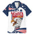 Custom USA Rugby Sevens Family Matching Mermaid Dress and Hawaiian Shirt Go Eagles Flag Style - Wonder Print Shop