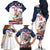 Custom USA Rugby Sevens Family Matching Off The Shoulder Long Sleeve Dress and Hawaiian Shirt Go Eagles Flag Style - Wonder Print Shop