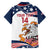 Custom USA Rugby Sevens Family Matching Off The Shoulder Long Sleeve Dress and Hawaiian Shirt Go Eagles Flag Style - Wonder Print Shop