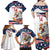 Custom USA Rugby Sevens Family Matching Off Shoulder Maxi Dress and Hawaiian Shirt Go Eagles Flag Style - Wonder Print Shop