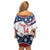 Custom USA Rugby Sevens Family Matching Off Shoulder Short Dress and Hawaiian Shirt Go Eagles Flag Style - Wonder Print Shop