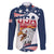 Custom USA Rugby Sevens Family Matching Puletasi and Hawaiian Shirt Go Eagles Flag Style - Wonder Print Shop