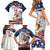 Custom USA Rugby Sevens Family Matching Short Sleeve Bodycon Dress and Hawaiian Shirt Go Eagles Flag Style - Wonder Print Shop