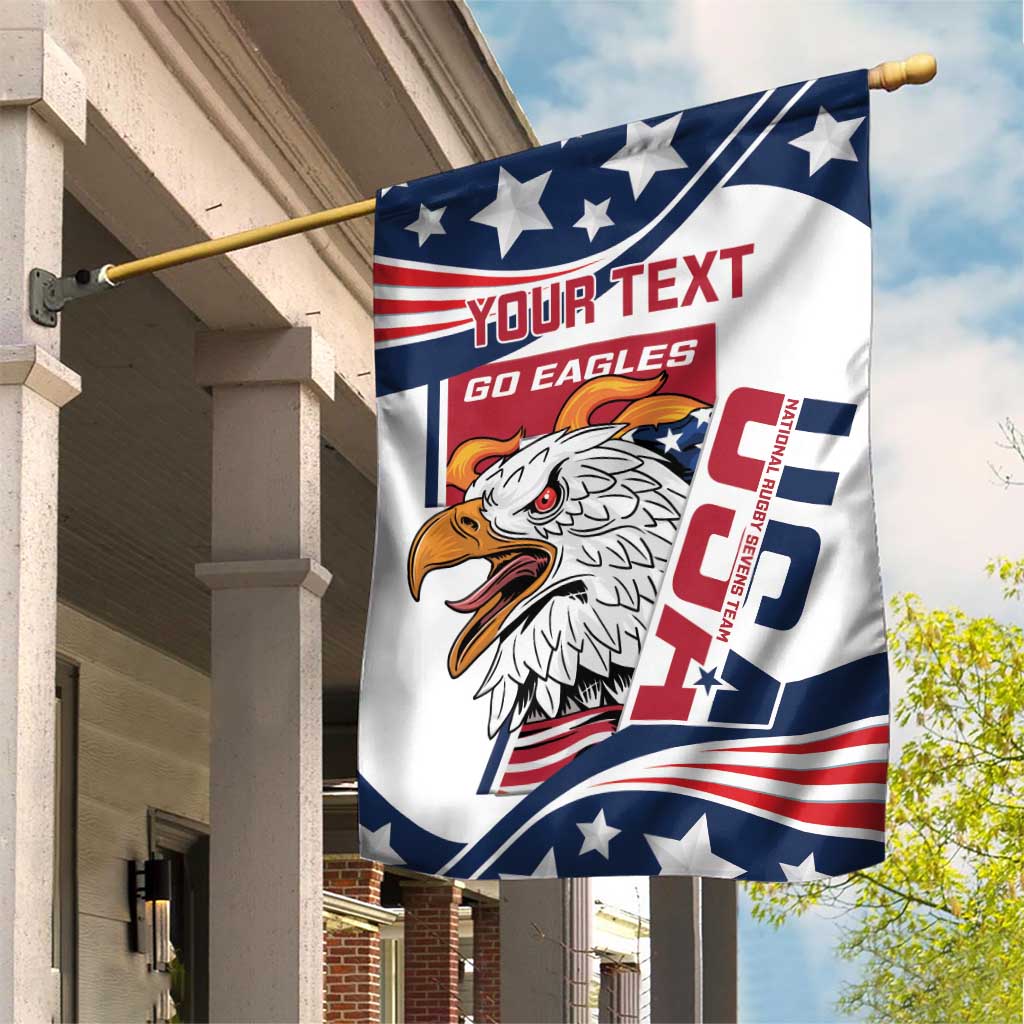 Custom USA Rugby Sevens Garden Flag Go Eagles Flag Style - Wonder Print Shop