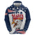 Custom USA Rugby Sevens Hoodie Go Eagles Flag Style - Wonder Print Shop