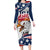 Custom USA Rugby Sevens Long Sleeve Bodycon Dress Go Eagles Flag Style - Wonder Print Shop