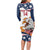 Custom USA Rugby Sevens Long Sleeve Bodycon Dress Go Eagles Flag Style - Wonder Print Shop