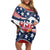 Custom USA Rugby Sevens Off Shoulder Short Dress Go Eagles Flag Style - Wonder Print Shop