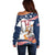 Custom USA Rugby Sevens Off Shoulder Sweater Go Eagles Flag Style - Wonder Print Shop