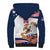 Custom USA Rugby Sevens Sherpa Hoodie Go Eagles Flag Style