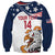 Custom USA Rugby Sevens Sweatshirt Go Eagles Flag Style