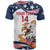 Custom USA Rugby Sevens T Shirt Go Eagles Flag Style