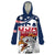 Custom USA Rugby Sevens Wearable Blanket Hoodie Go Eagles Flag Style