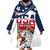 Custom USA Rugby Sevens Wearable Blanket Hoodie Go Eagles Flag Style