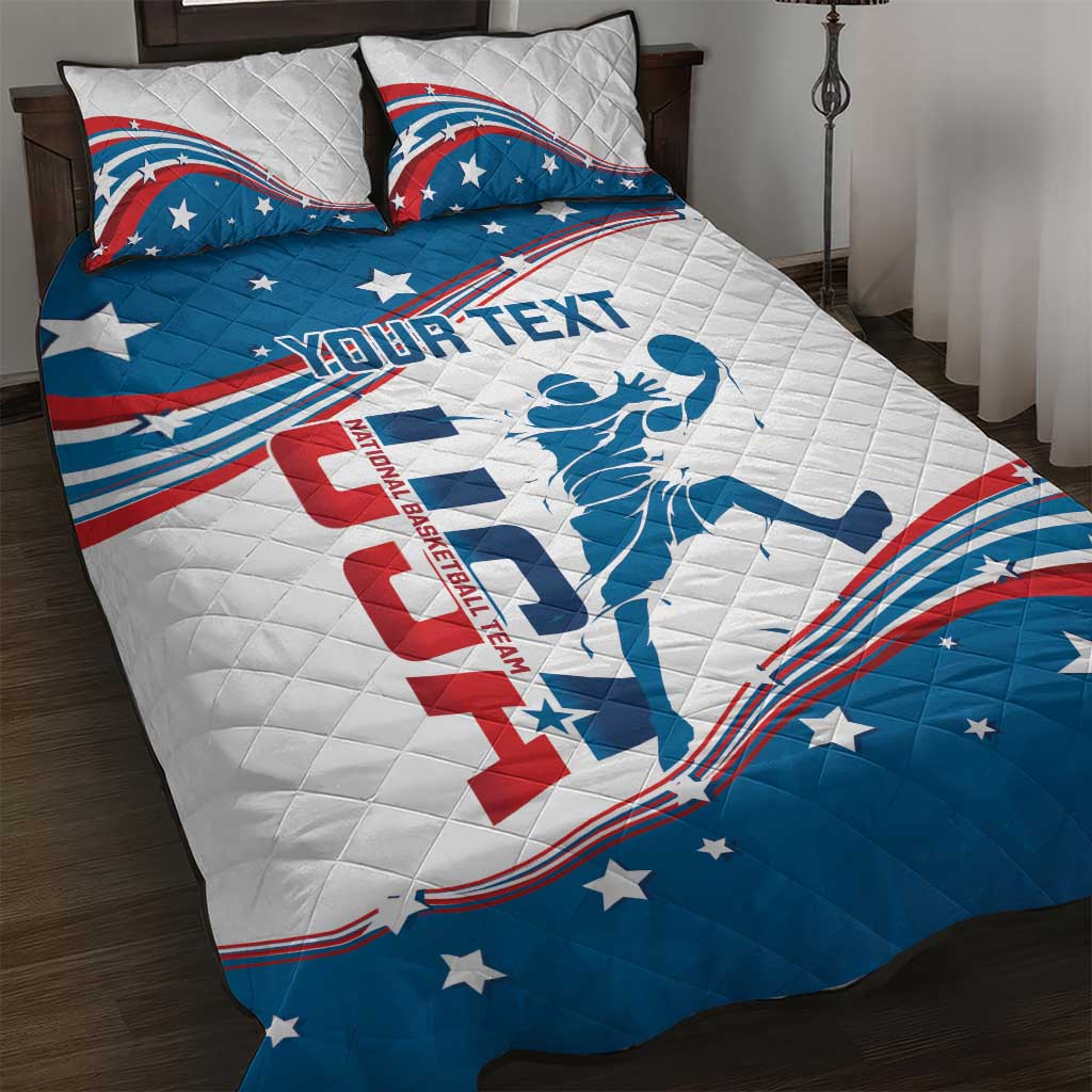 Custom USA Basketball Quilt Bed Set 2024 Go Dream Team Curve Style