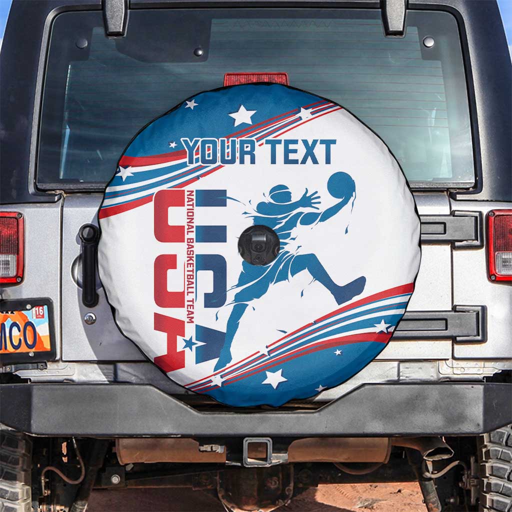 Custom USA Basketball Spare Tire Cover 2024 Go Dream Team Curve Style