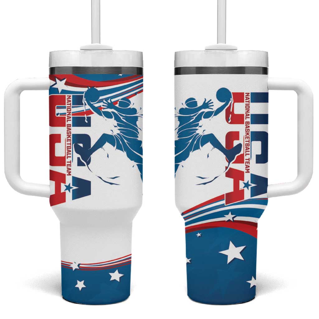 USA Basketball Tumbler With Handle 2024 Go Dream Team Curve Style