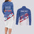 Personalized USA Cycling Couples Matching Long Sleeve Bodycon Dress and Long Sleeve Button Shirt United States Bike Racing Lover - Wonder Print Shop