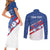 Personalized USA Cycling Couples Matching Short Sleeve Bodycon Dress and Long Sleeve Button Shirt United States Bike Racing Lover - Wonder Print Shop