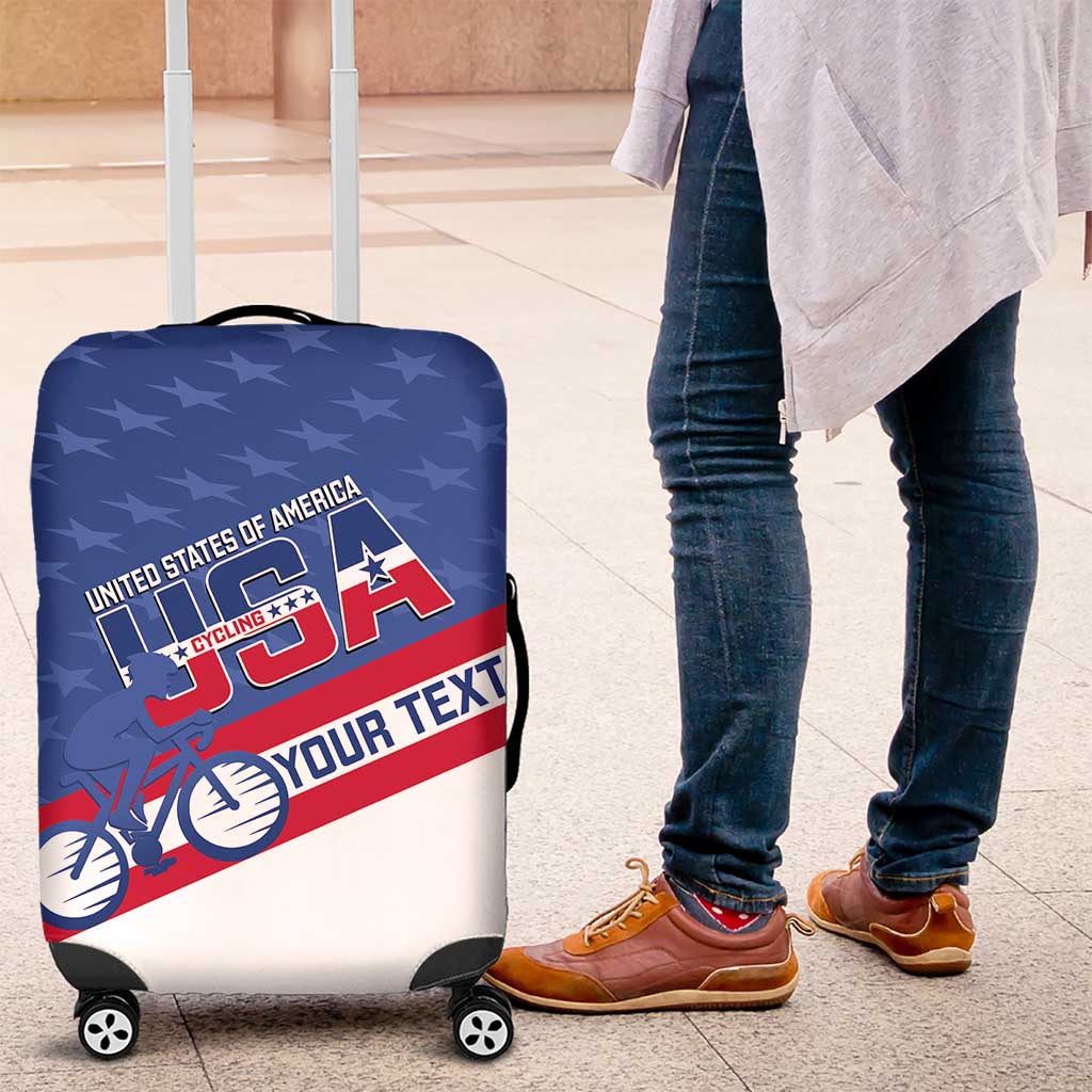 Personalized USA Cycling Luggage Cover United States Bike Racing Lover - Wonder Print Shop