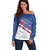 Personalized USA Cycling Off Shoulder Sweater United States Bike Racing Lover - Wonder Print Shop