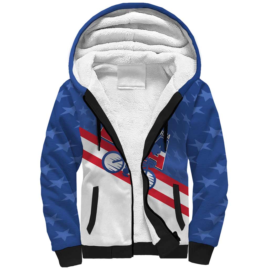 Personalized USA Cycling Sherpa Hoodie United States Bike Racing Lover