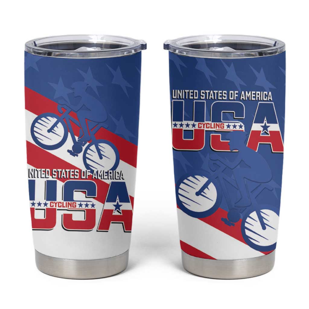 USA Cycling Tumbler Cup United States Bike Racing Lover