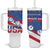 USA Cycling Tumbler With Handle United States Bike Racing Lover