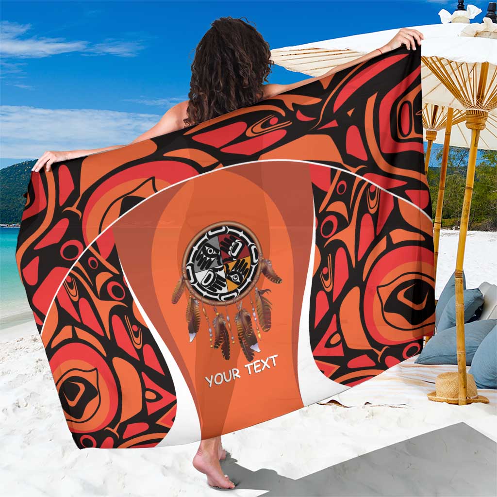 Personalized Orange Day Canada Sarong Honouring The Children Haida Pattern - Wonder Print Shop
