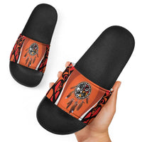 Personalized Orange Day Canada Slide Sandals Honouring The Children Haida Pattern - Wonder Print Shop