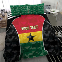 Ghana Football Custom Bedding Set Go Black Queens Kente Pattern