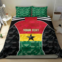 Ghana Football Custom Bedding Set Go Black Queens Kente Pattern