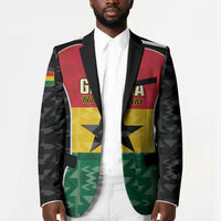 Ghana Football Custom Blazer Go Black Queens Kente Pattern