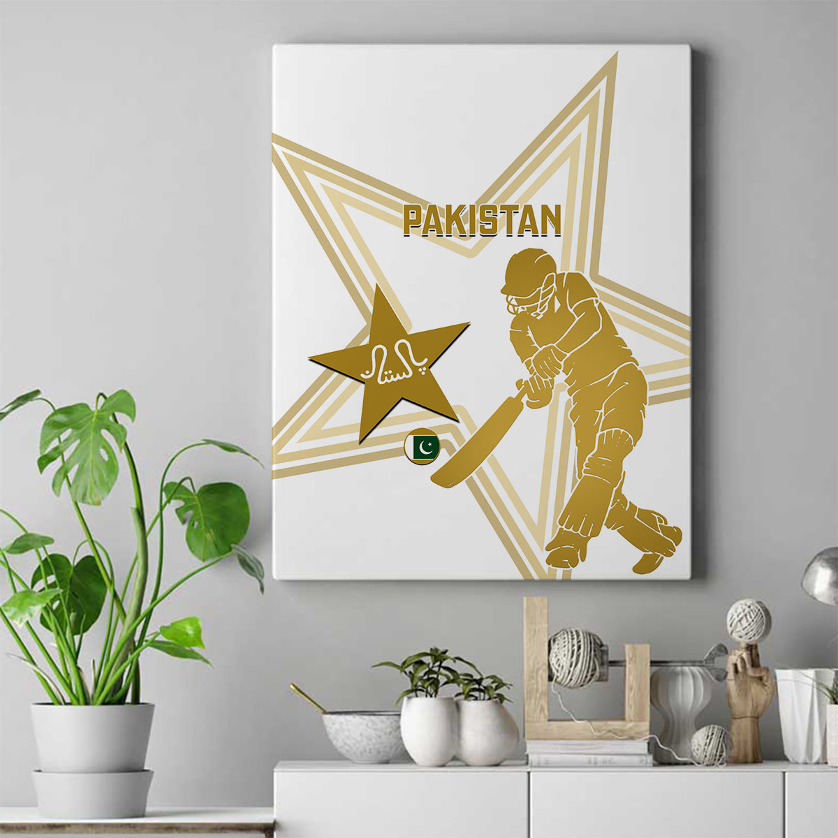 Pakistan Cricket Canvas Wall Art 2023 Go Shaheens - Wonder Print Shop