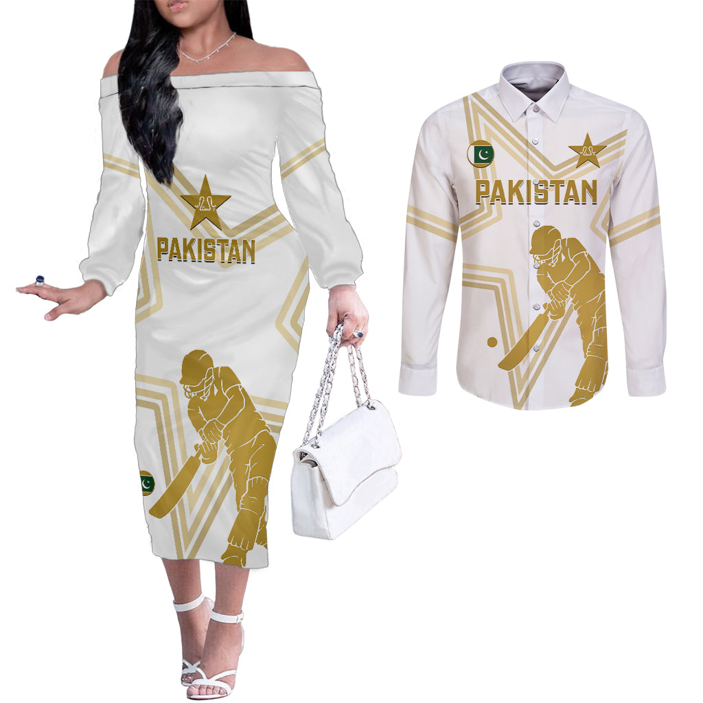 custom-pakistan-cricket-couples-matching-off-the-shoulder-long-sleeve-dress-and-long-sleeve-button-shirts-2023-go-shaheens