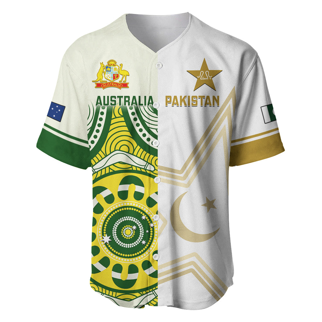 Australia And Pakistan Cricket Baseball Jersey Boxing Day 2023 Test Aussie With Shaheens - Wonder Print Shop