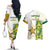 Australia And Pakistan Cricket Couples Matching Off The Shoulder Long Sleeve Dress and Hawaiian Shirt Boxing Day 2023 Test Aussie With Shaheens - Wonder Print Shop