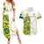 Australia And Pakistan Cricket Couples Matching Summer Maxi Dress and Hawaiian Shirt Boxing Day 2023 Test Aussie With Shaheens - Wonder Print Shop