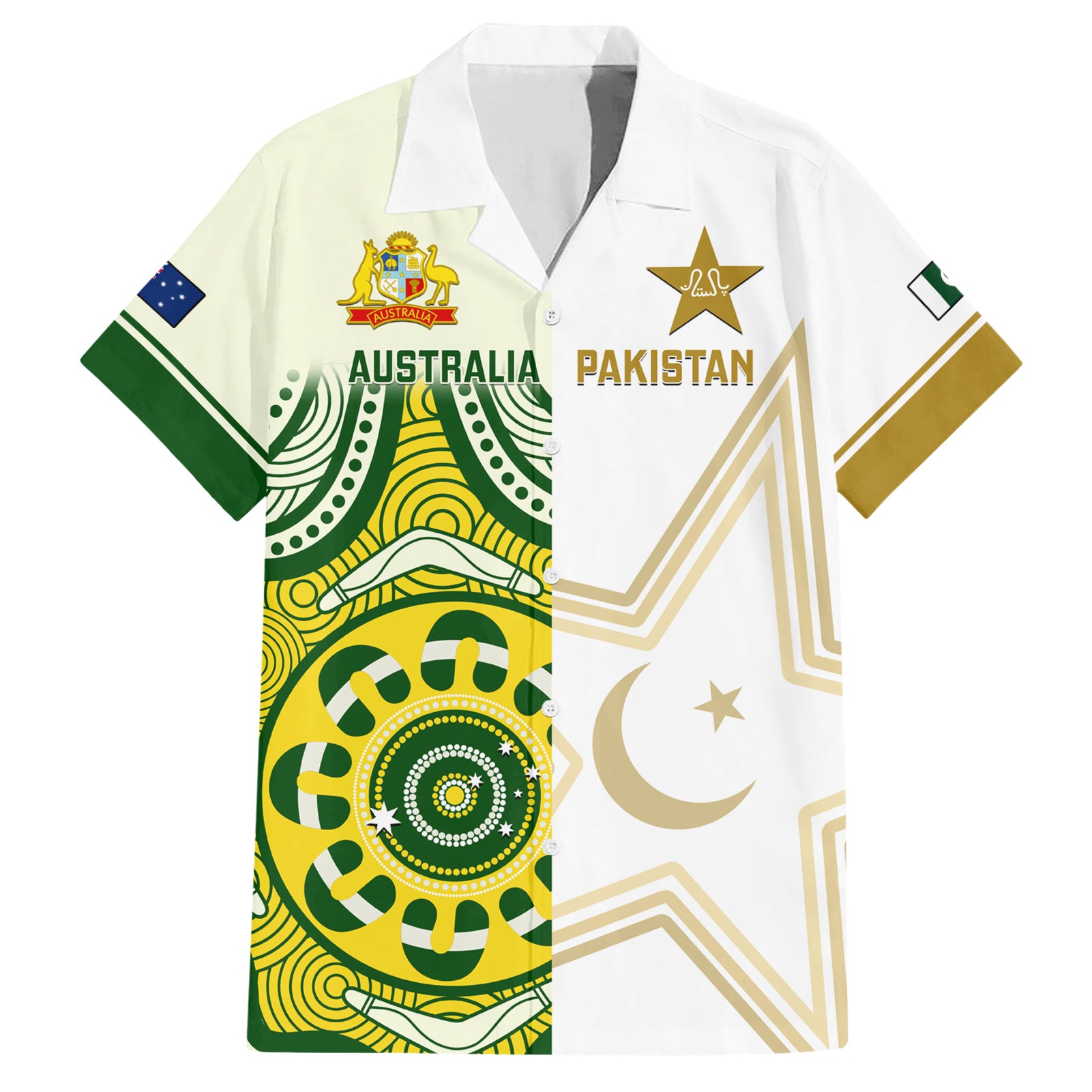 Australia And Pakistan Cricket Hawaiian Shirt Boxing Day 2023 Test Aussie With Shaheens - Wonder Print Shop